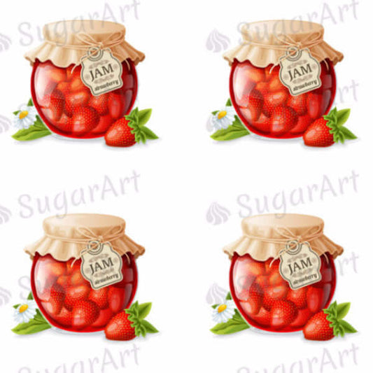 Strawberry Jam - 1.5 inch - ESA020-Sugar Stamp sheets-Sugar Art