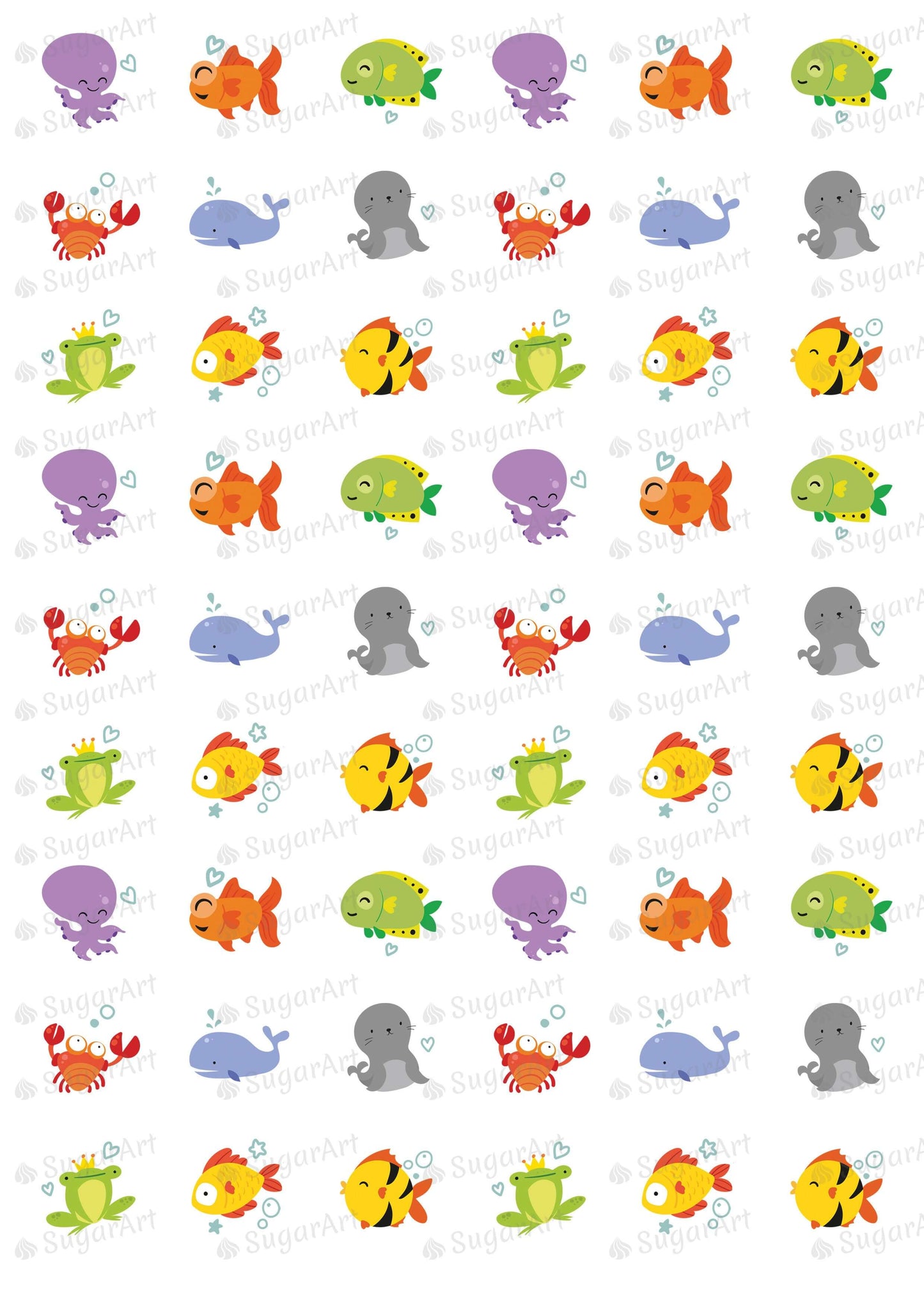 Sea Life Animals Collection - ESA025-Sugar Stamp sheets-Sugar Art