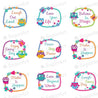 Inspirational Sayings with Owl Frames - 1.5 inch - ESA055.