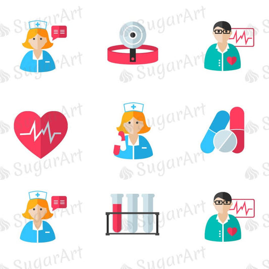 Medical - ESA060-Sugar Stamp sheets-Sugar Art