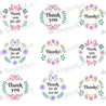 Thank you! Floral Style- ESA069-Sugar Stamp sheets-Sugar Art