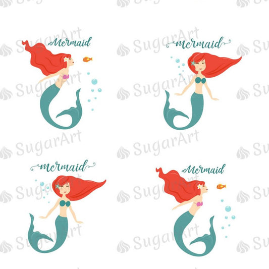 Mermaid - 1.5 inch - ESA071-Sugar Stamp sheets-Sugar Art