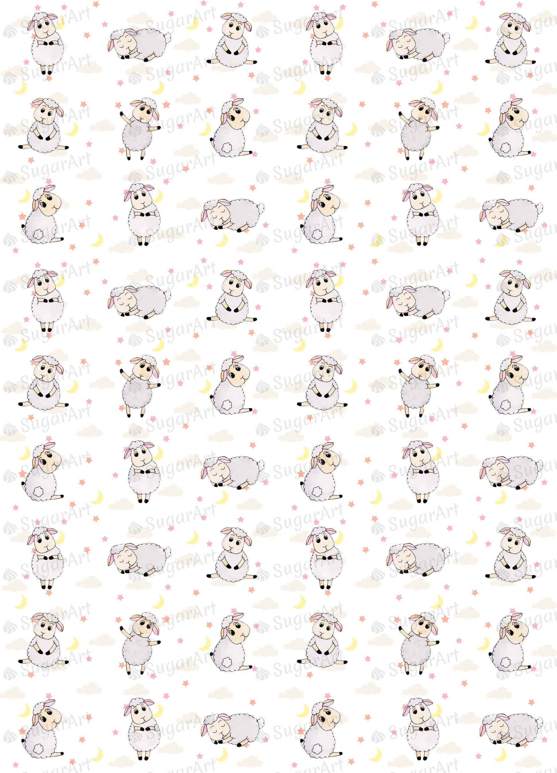 Cute Watercolor Sheep Collection - ESA081-Sugar Stamp sheets-Sugar Art