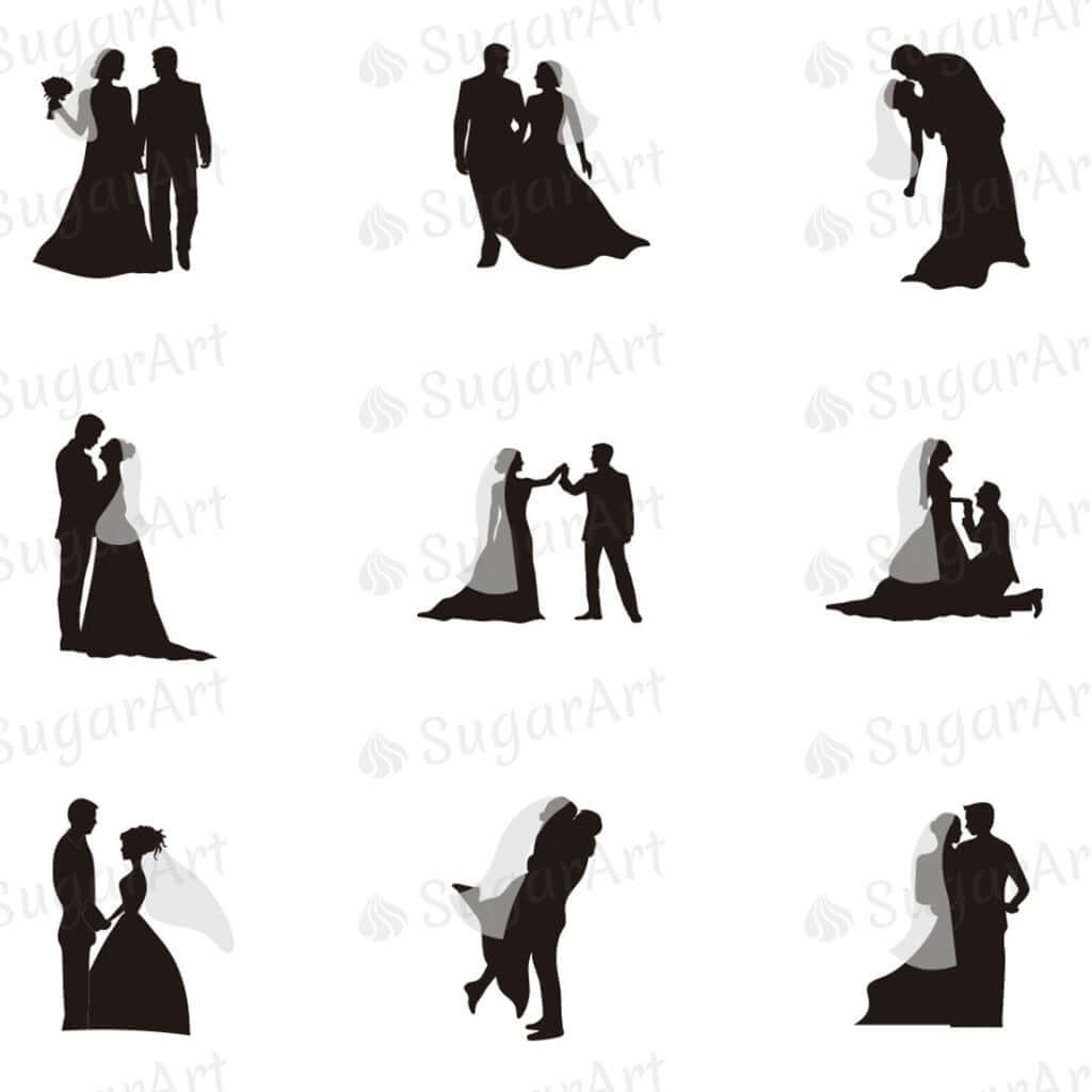 Wedding Couples Silhouettes Collection - ESA089.