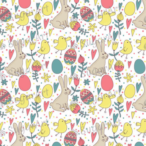 Retro Easter Pattern - HSA006-Sugar Stamp sheets-Sugar Art