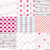 Hearts Valentine Squares pack - HSA009-Sugar Stamp sheets-Sugar Art
