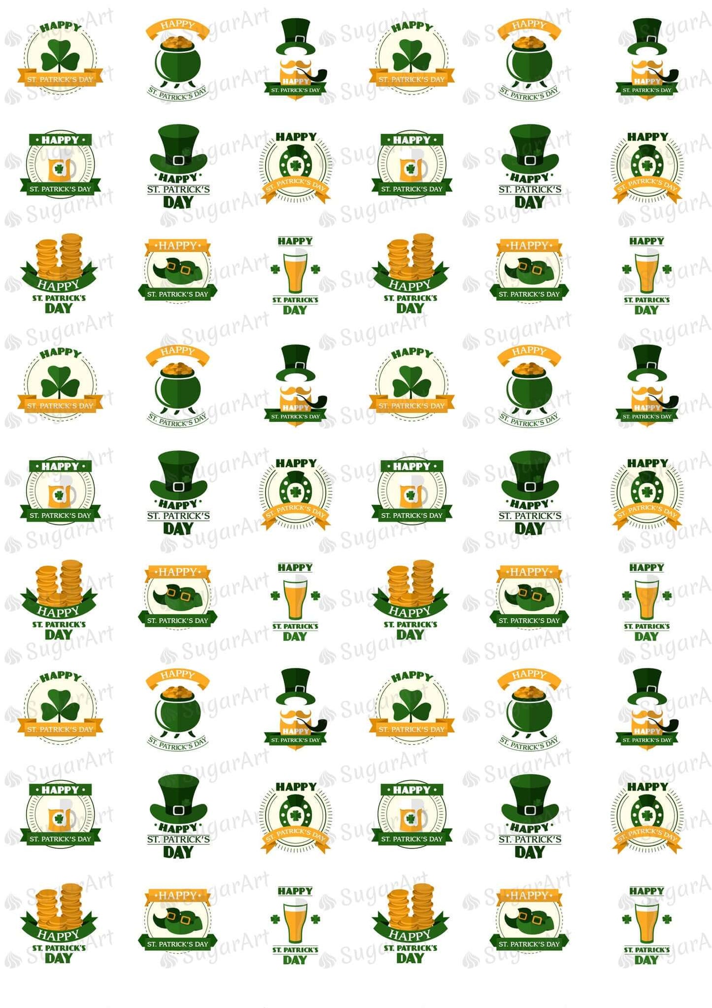 Happy St. Patrick's Day! - HSA020-Sugar Stamp sheets-Sugar Art