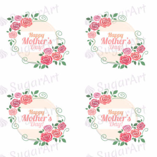 Happy Mother's Day - 1.5 inch - HSA028-Sugar Stamp sheets-Sugar Art