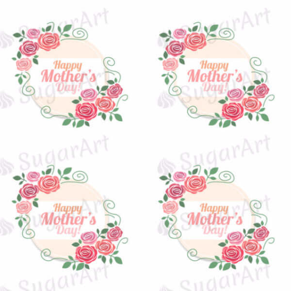 Happy Mother's Day - 1.5 inch - HSA028-Sugar Stamp sheets-Sugar Art