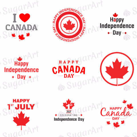 Happy Canada Day!!! - HSA037-Sugar Stamp sheets-Sugar Art