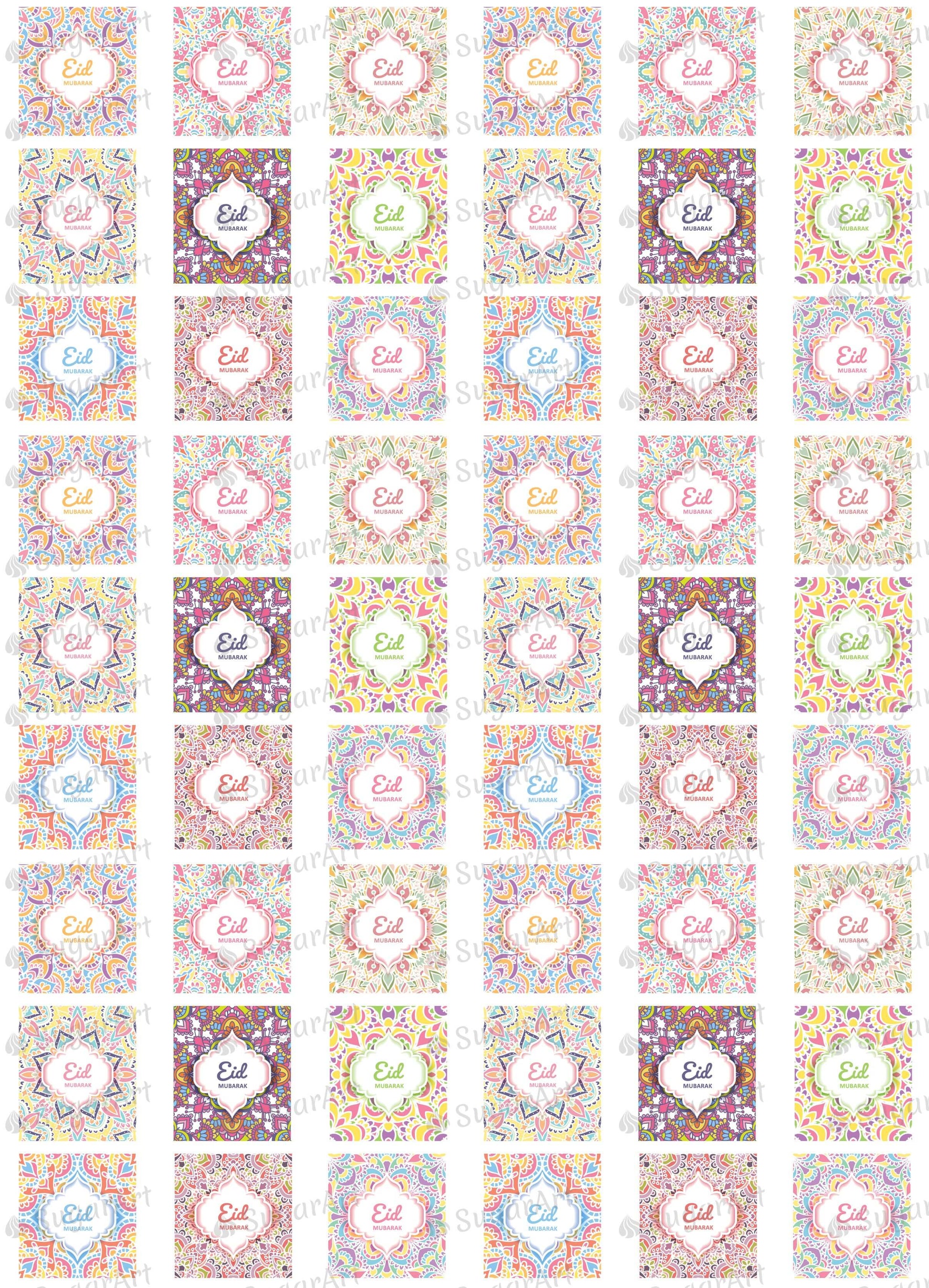 Eid Mubarak Ornaments - HSA062-Sugar Stamp sheets-Sugar Art