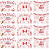 Happy Canada Day - 16 rectangles - HSA064-Sugar Stamp sheets-Sugar Art