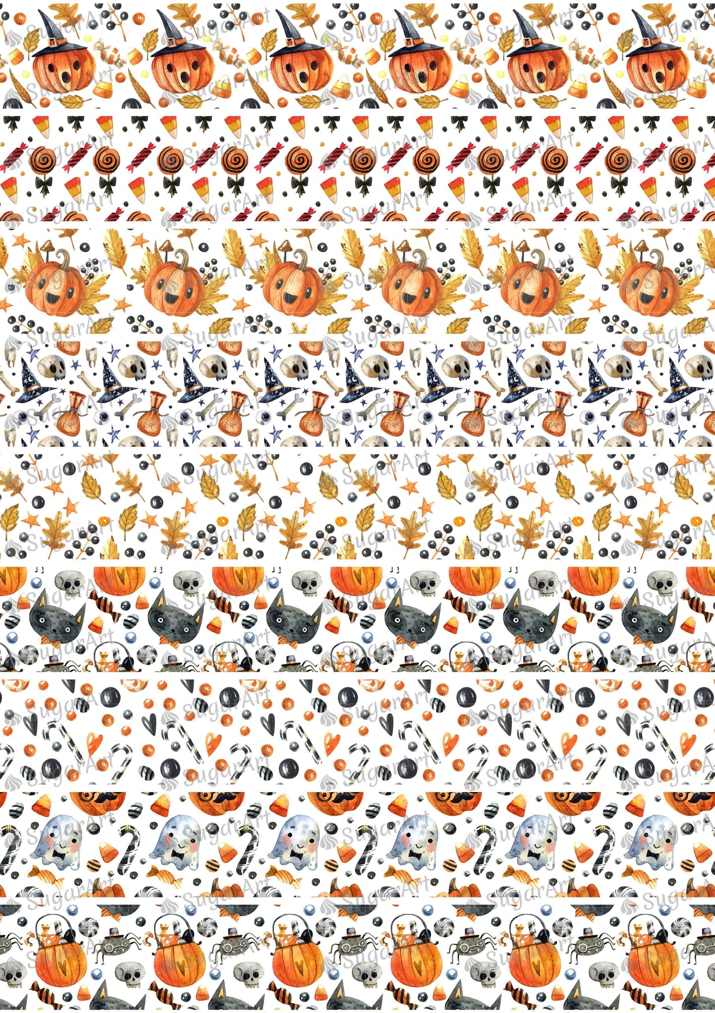 Watercolor Halloween Pattern Collection - HSA067.