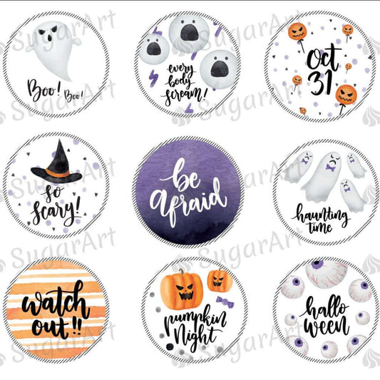 Colorful Set of Watercolor Halloween - HSA068.