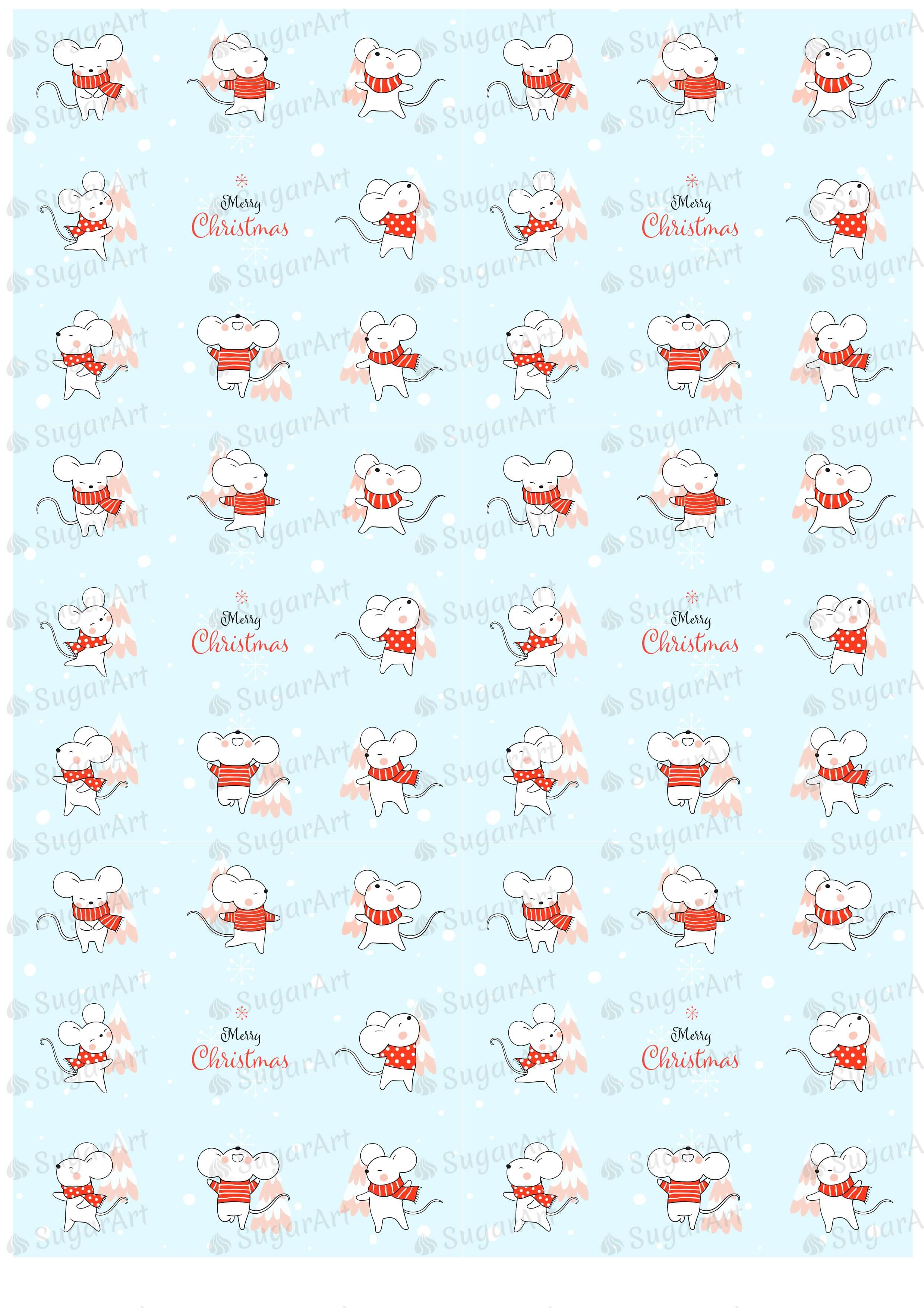 Merry Christmas Design with Cute Rats - HSA083.