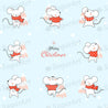 Merry Christmas Design with Cute Rats - HSA083.