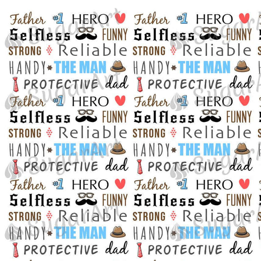 Father's Day Typography Design - HSA089.
