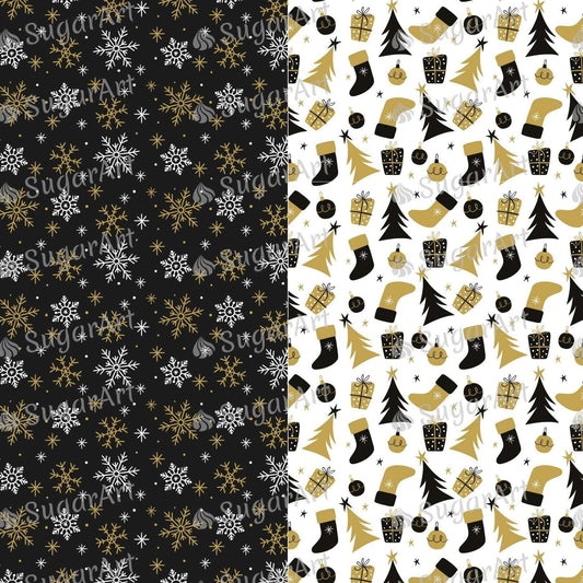 Gold and Black Christmas Pattern - HSA096.