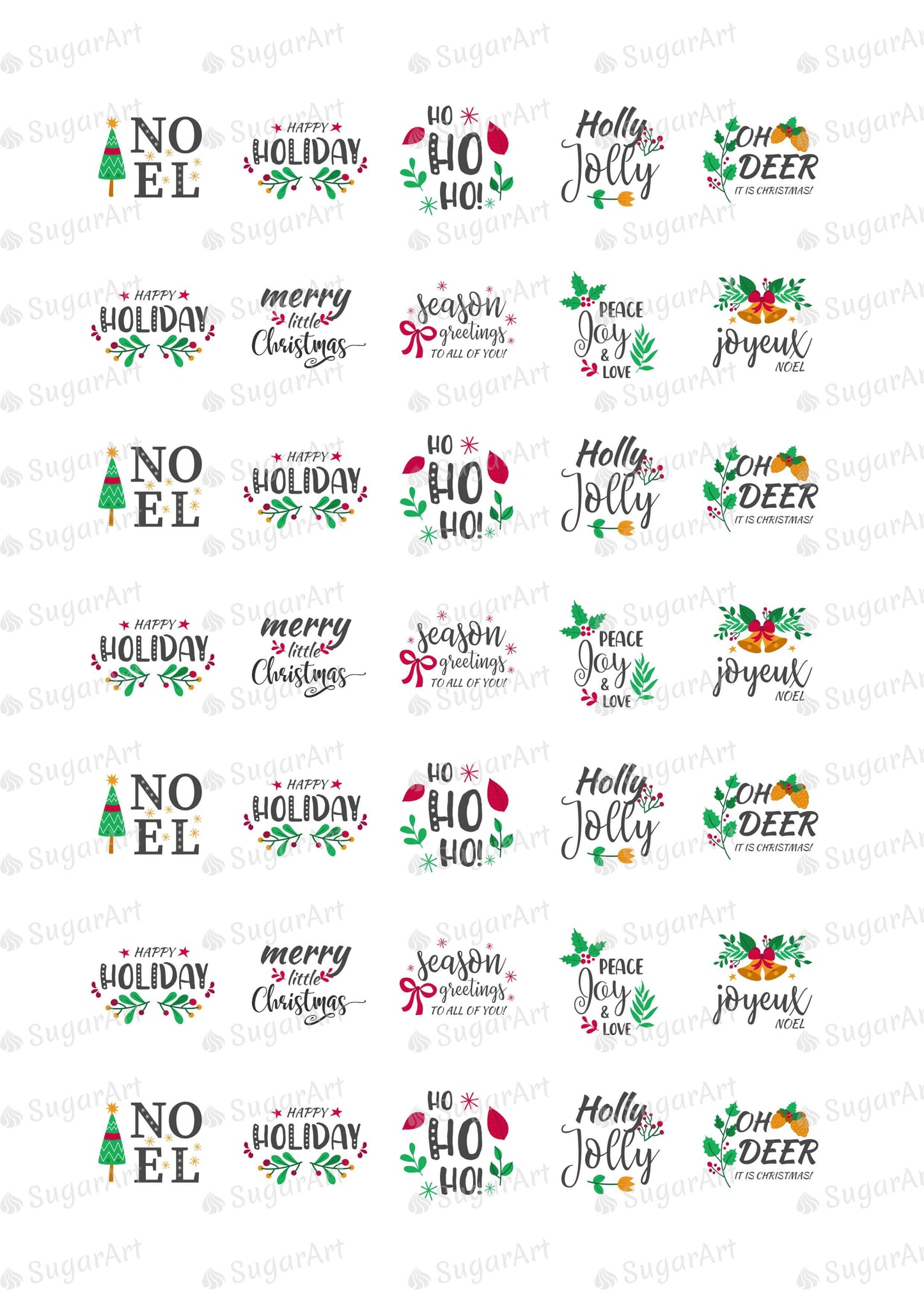 Winter Holidays Quotes for charms - Round Stencil Mat - HSA107.