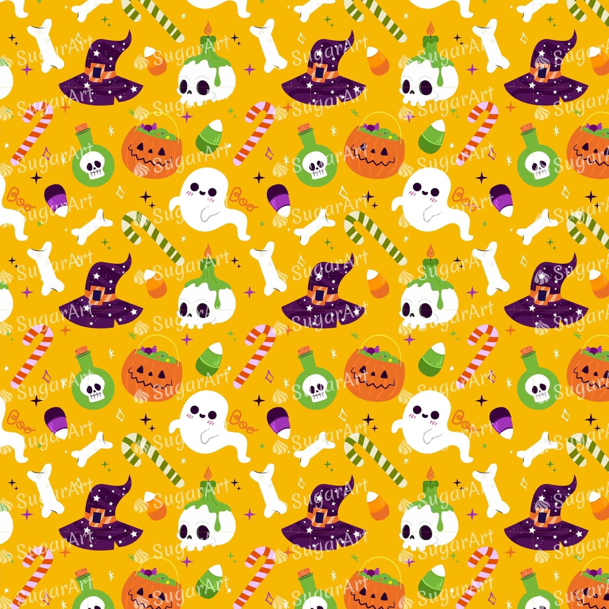 Chocolate Transfer Sheet (Halloween) Edible for Decorations A4 Size