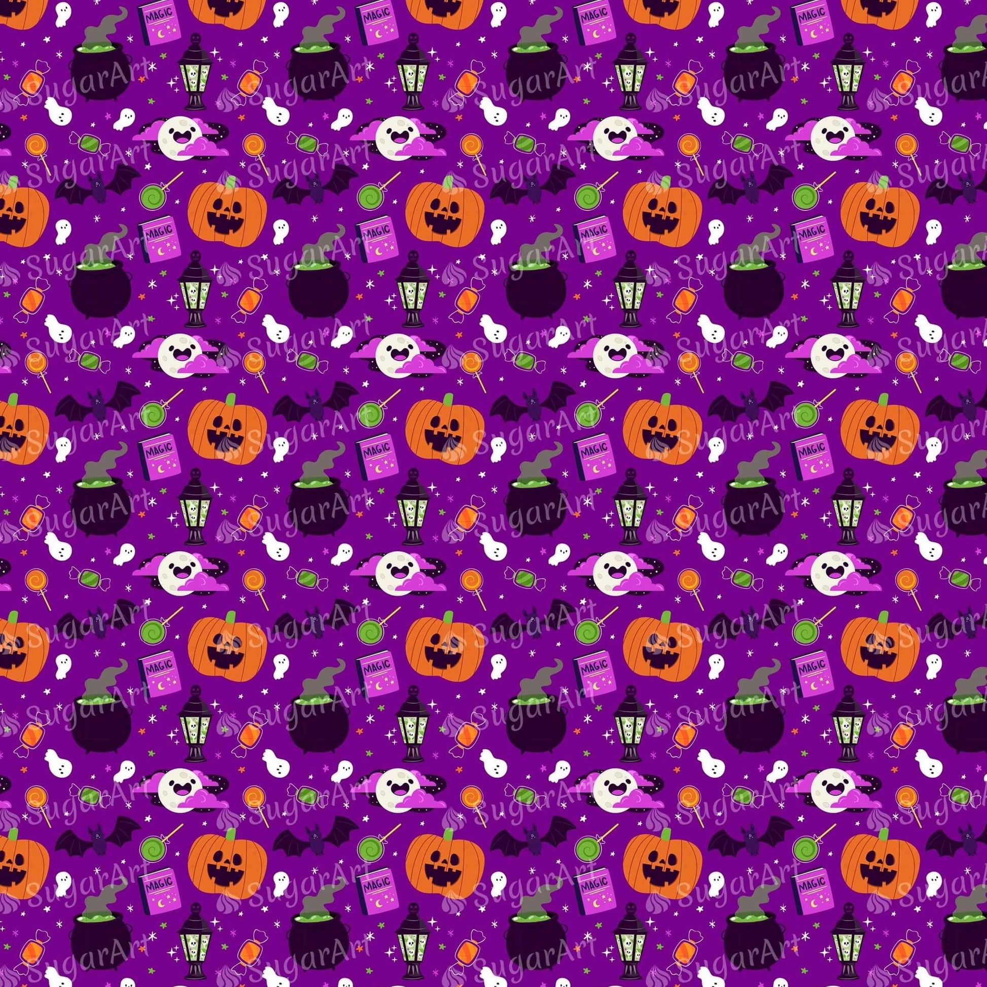 Purple Halloween Background - HSA124