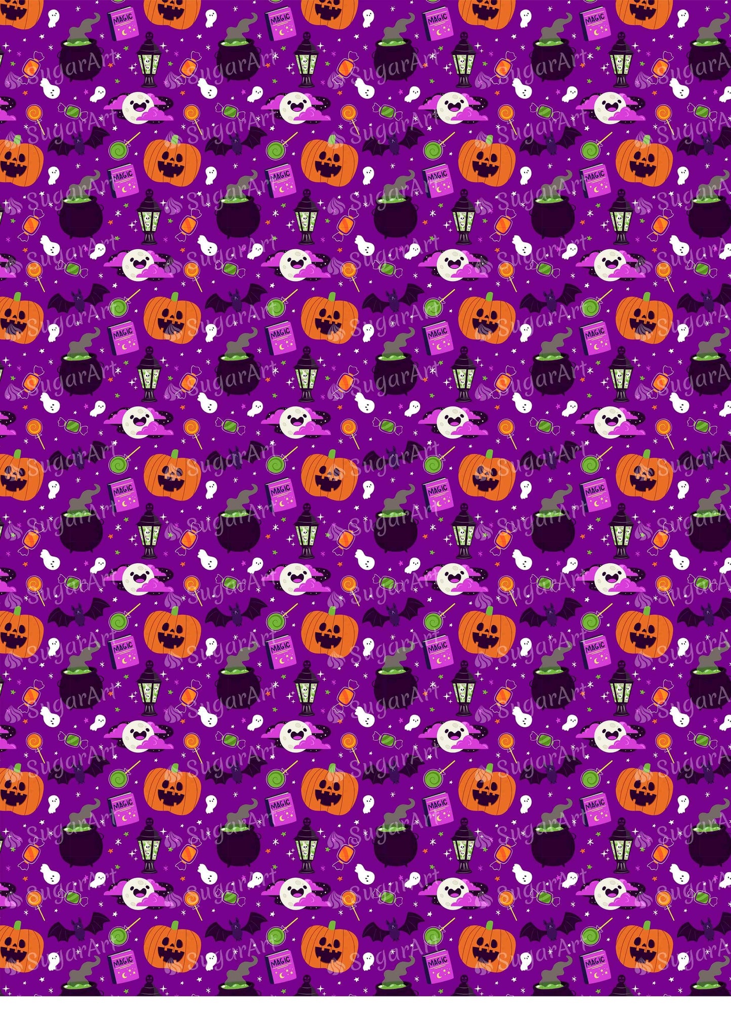 Purple Halloween Background - HSA124 full sheet