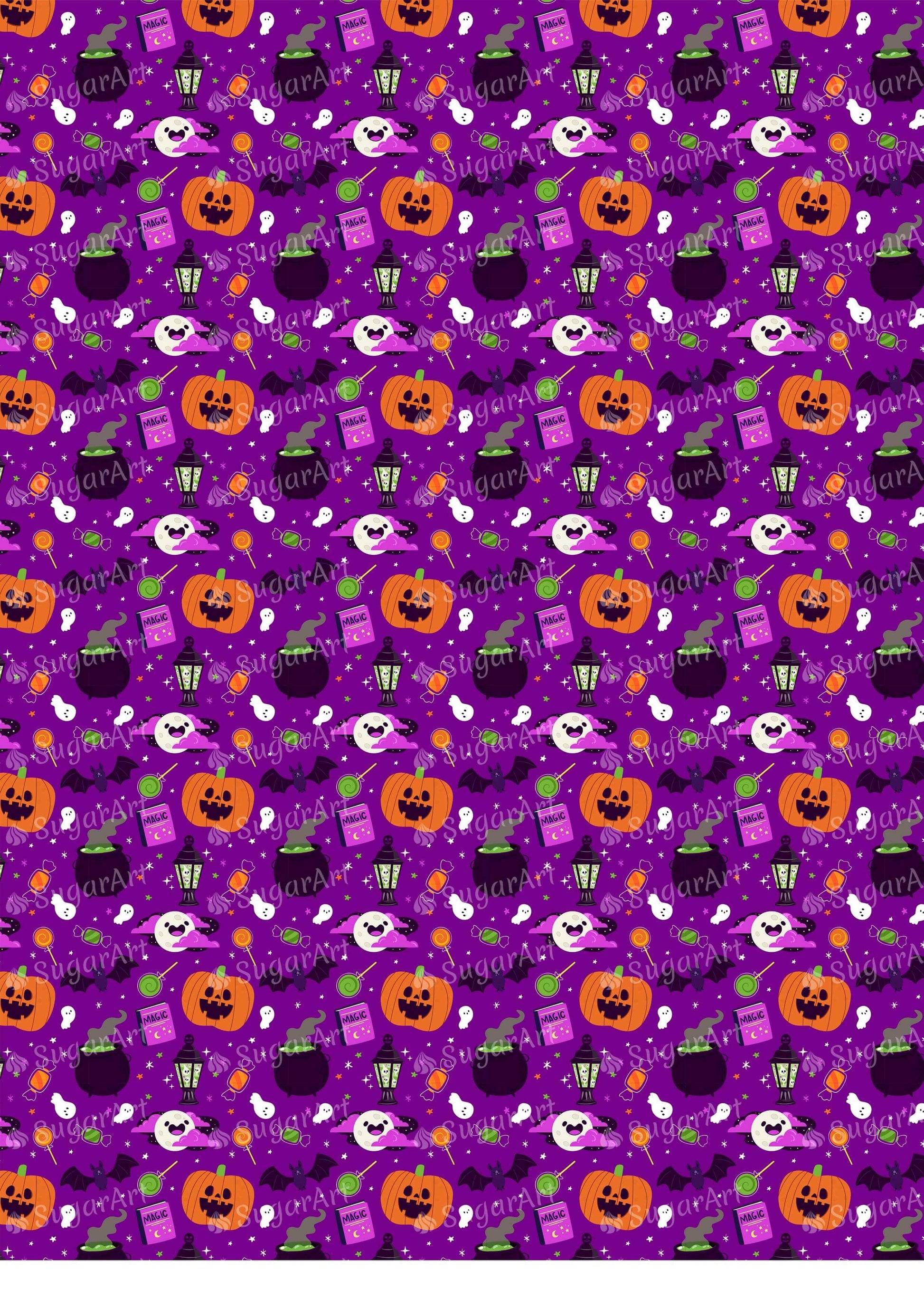 Purple Halloween Background - HSA124 full sheet