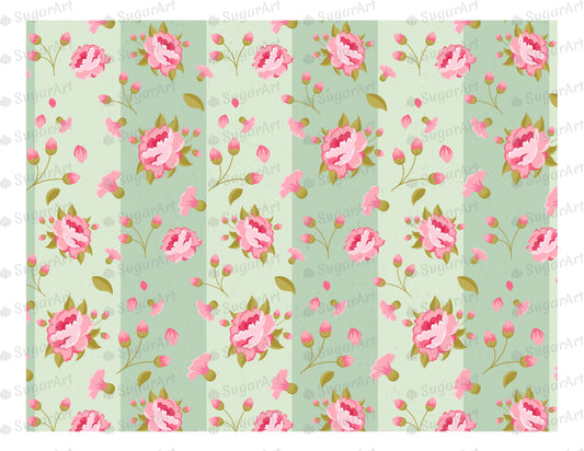 Vintage Peony Flower Background - Icing - ISA002.