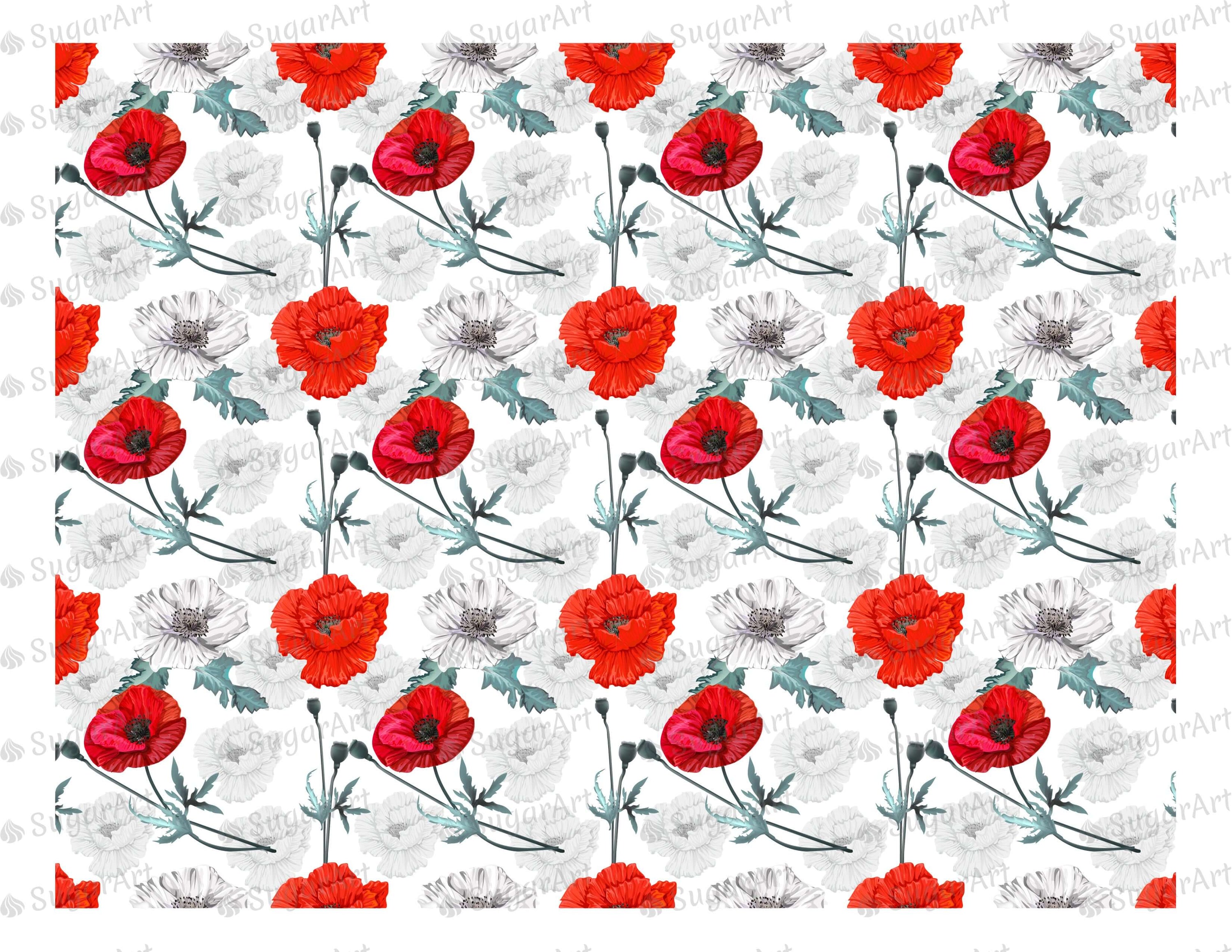 Poppy Flowers Background - Icing - ISA015.