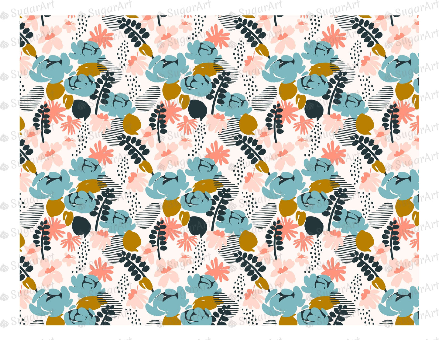 Abstract Floral Pattern - Icing - ISA025.