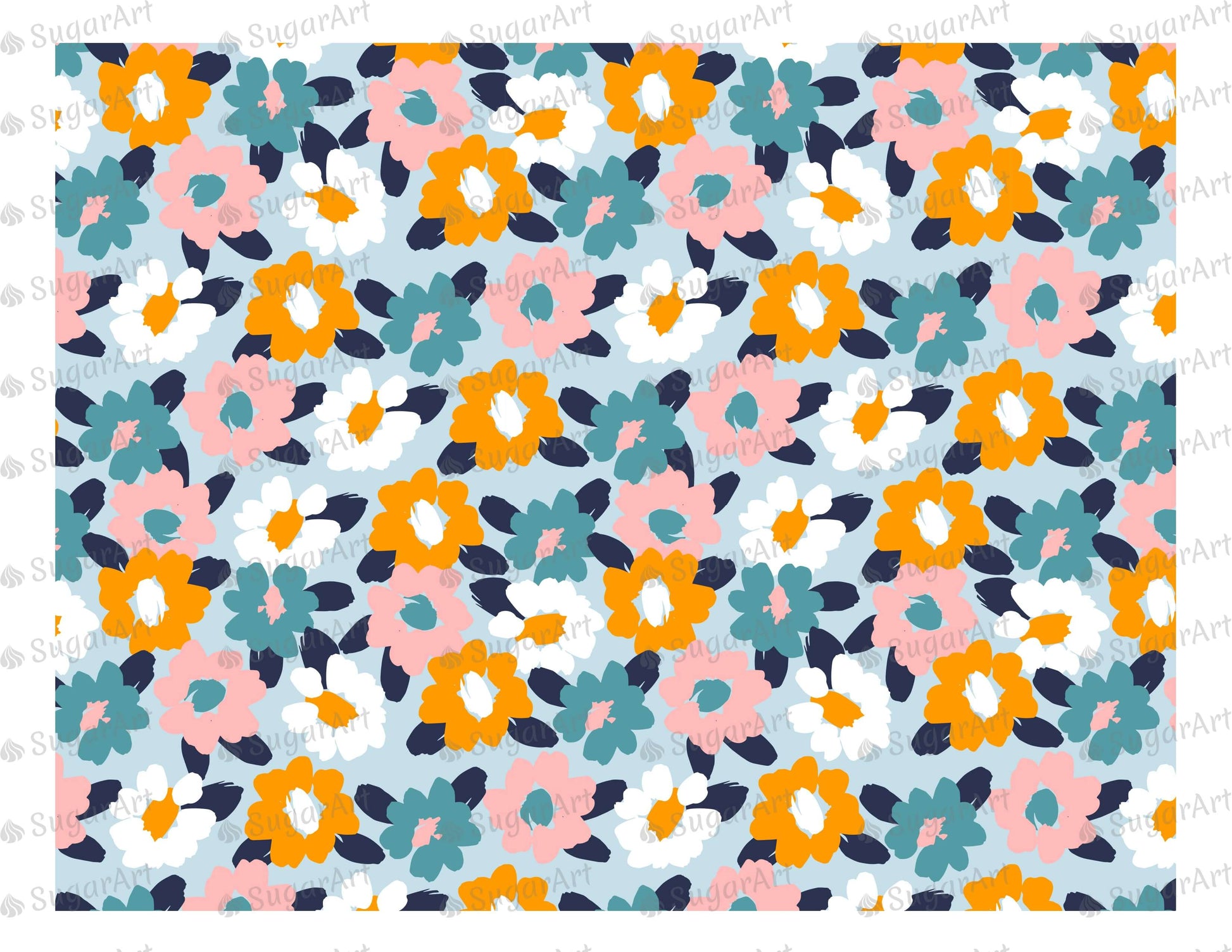 Floral Abstract Pattern - Icing - ISA032.