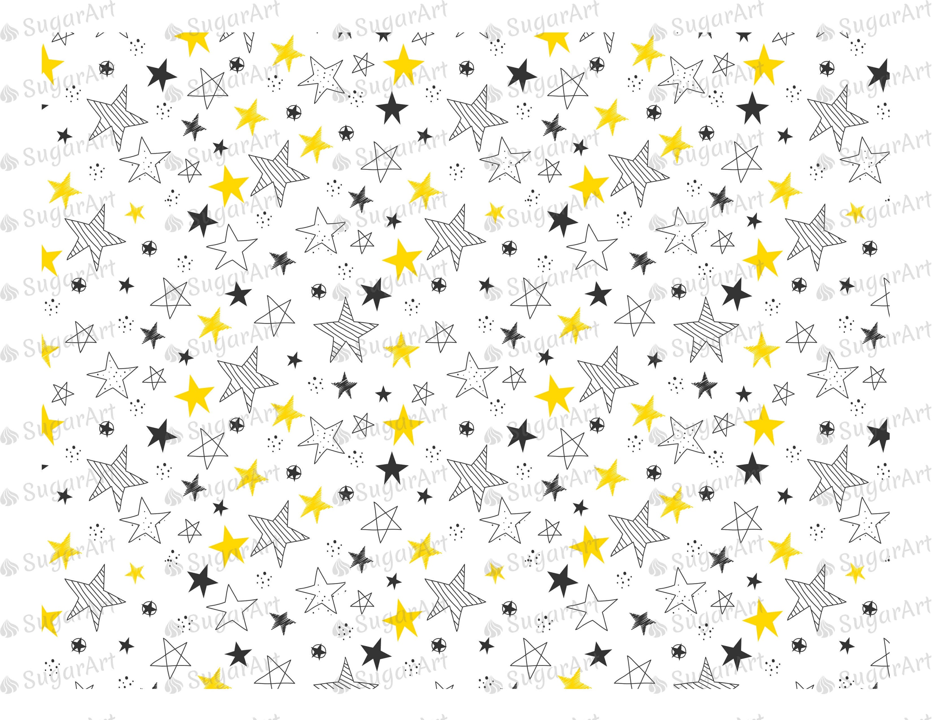 Hand Drawn Stars Background - Icing - ISA034.