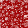 White Snowflakes on Red Background - Icing - ISA042.