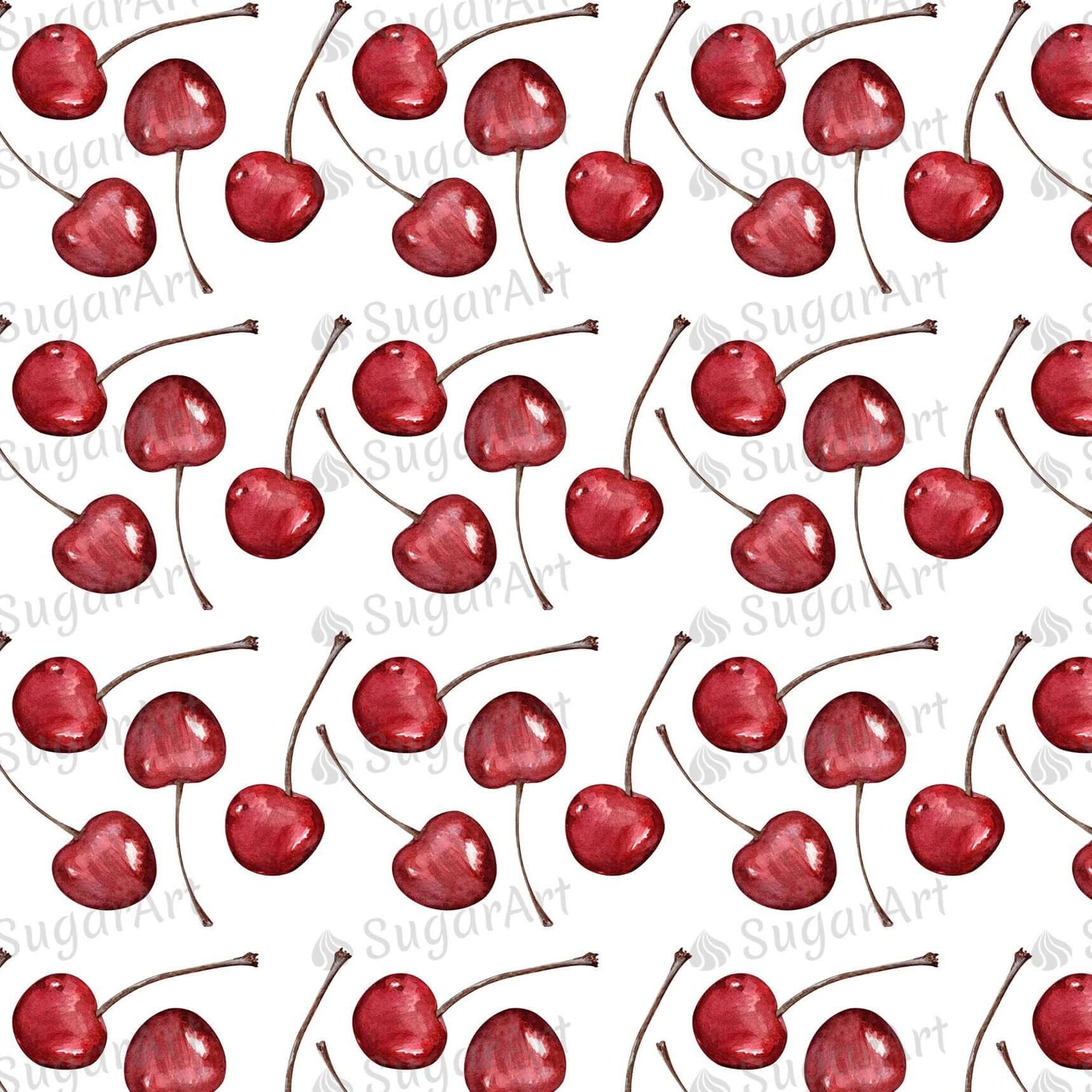 Watercolor Cherries - Icing - ISA046.