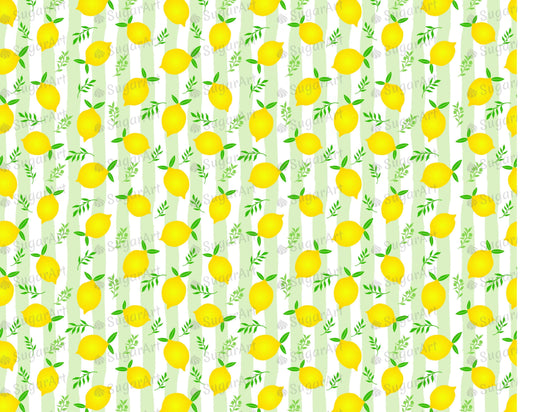 Lemons and Leafs Pattern - Icing - ISA065.