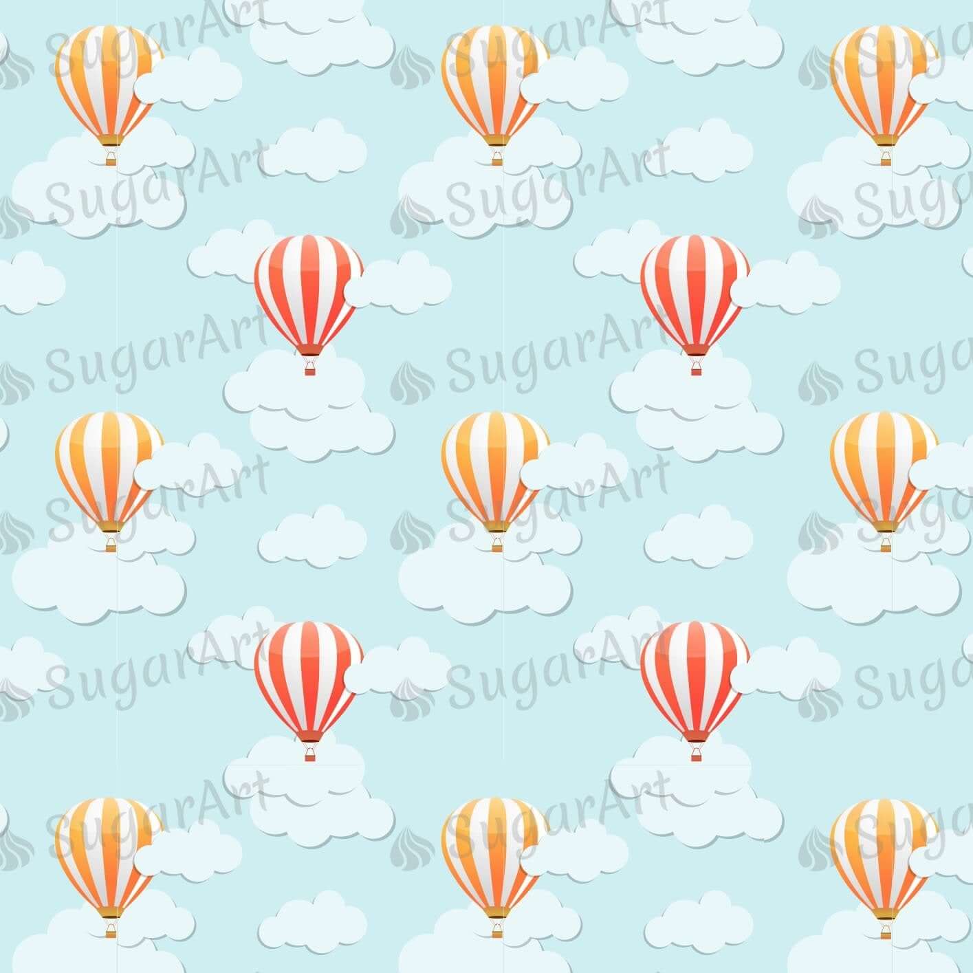 Hot Air Balloons Pattern - Icing - ISA066.