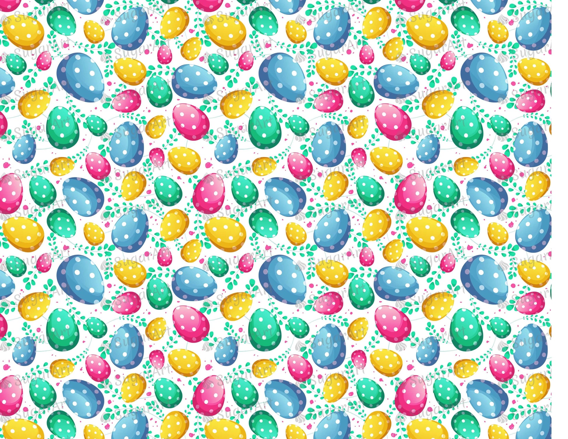 Colorful Easter Eggs Background - Icing - ISA067.