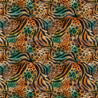 Abstract Brown Gold Pattern with Animal Prints - Icing - ISA078.