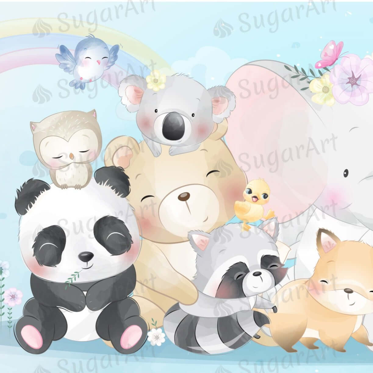 Cute Animals With Watercolor Effect - Icing - ISA094.