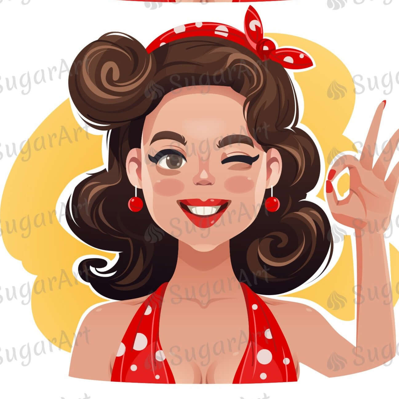 Girl Power Retro Pop Art - Icing - ISA104.