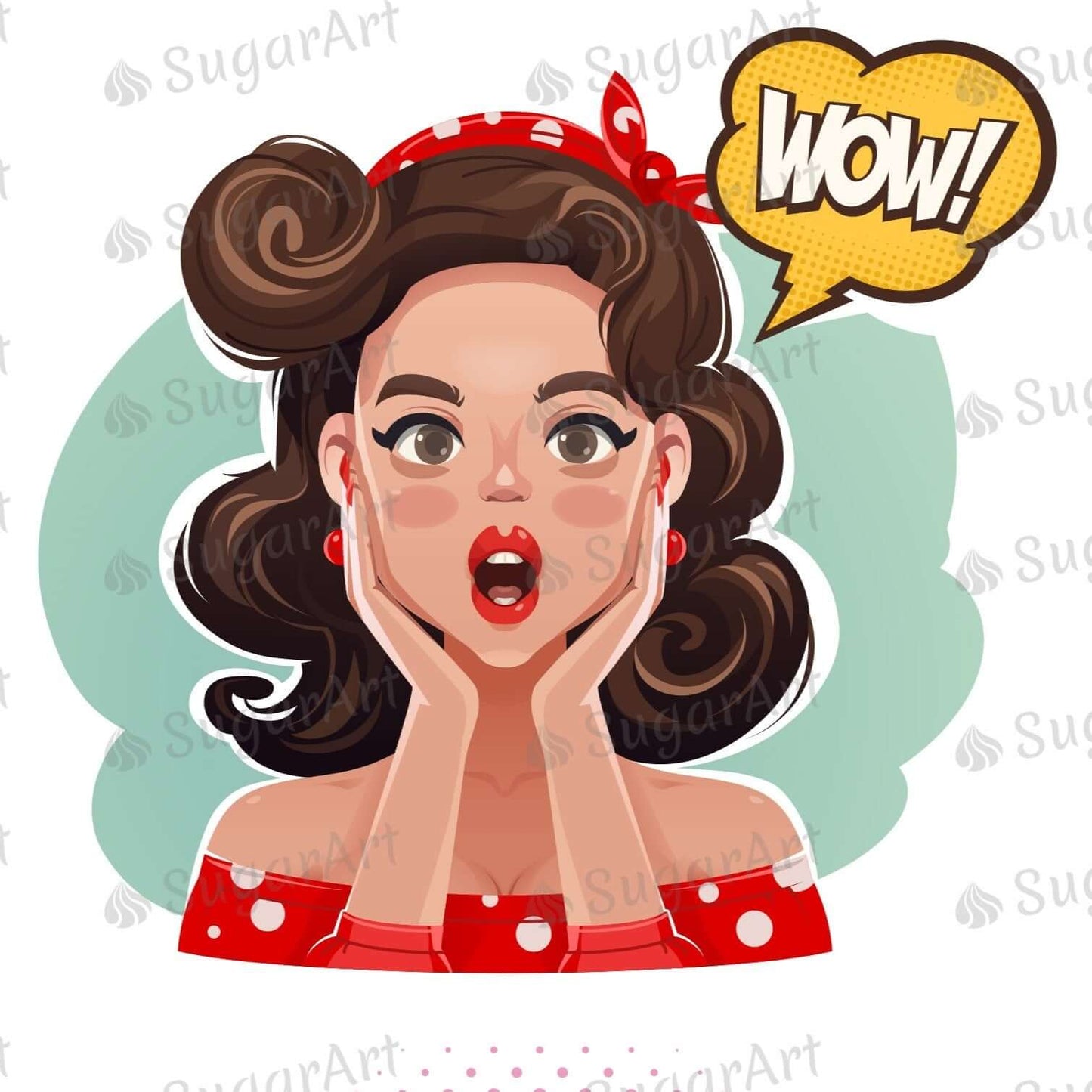 Girl Power Retro Pop Art - Icing - ISA104.