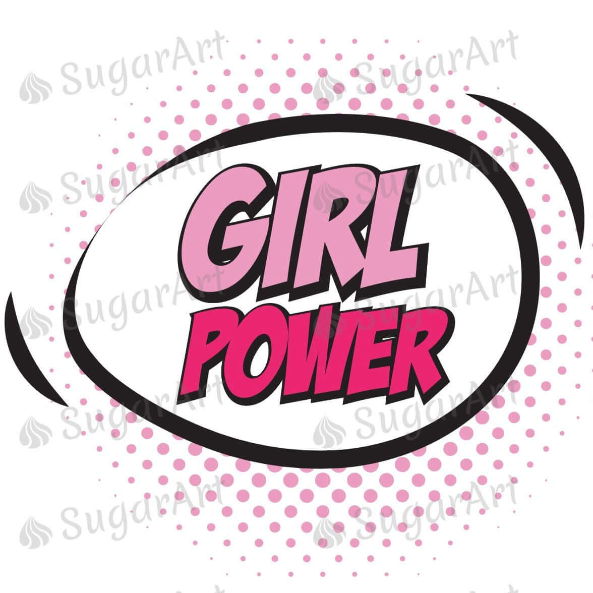 Girl Power Retro Pop Art - Icing - ISA104.
