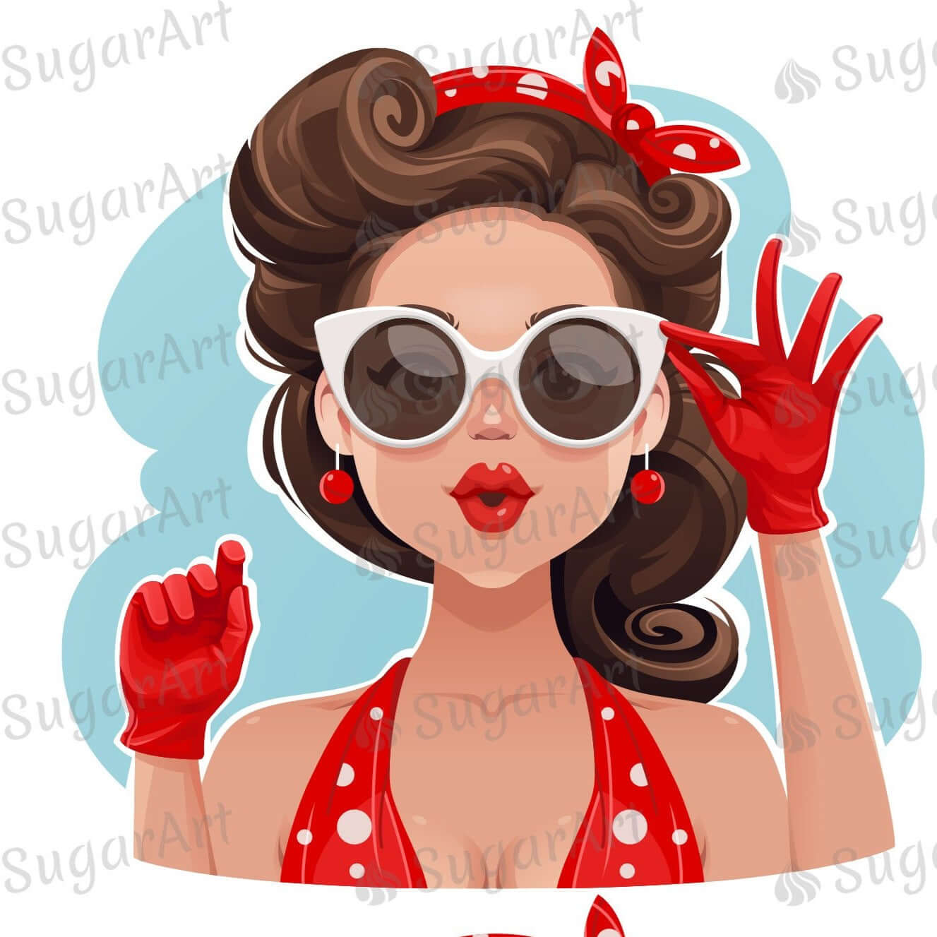 Girl Power Retro Pop Art - Icing - ISA104.