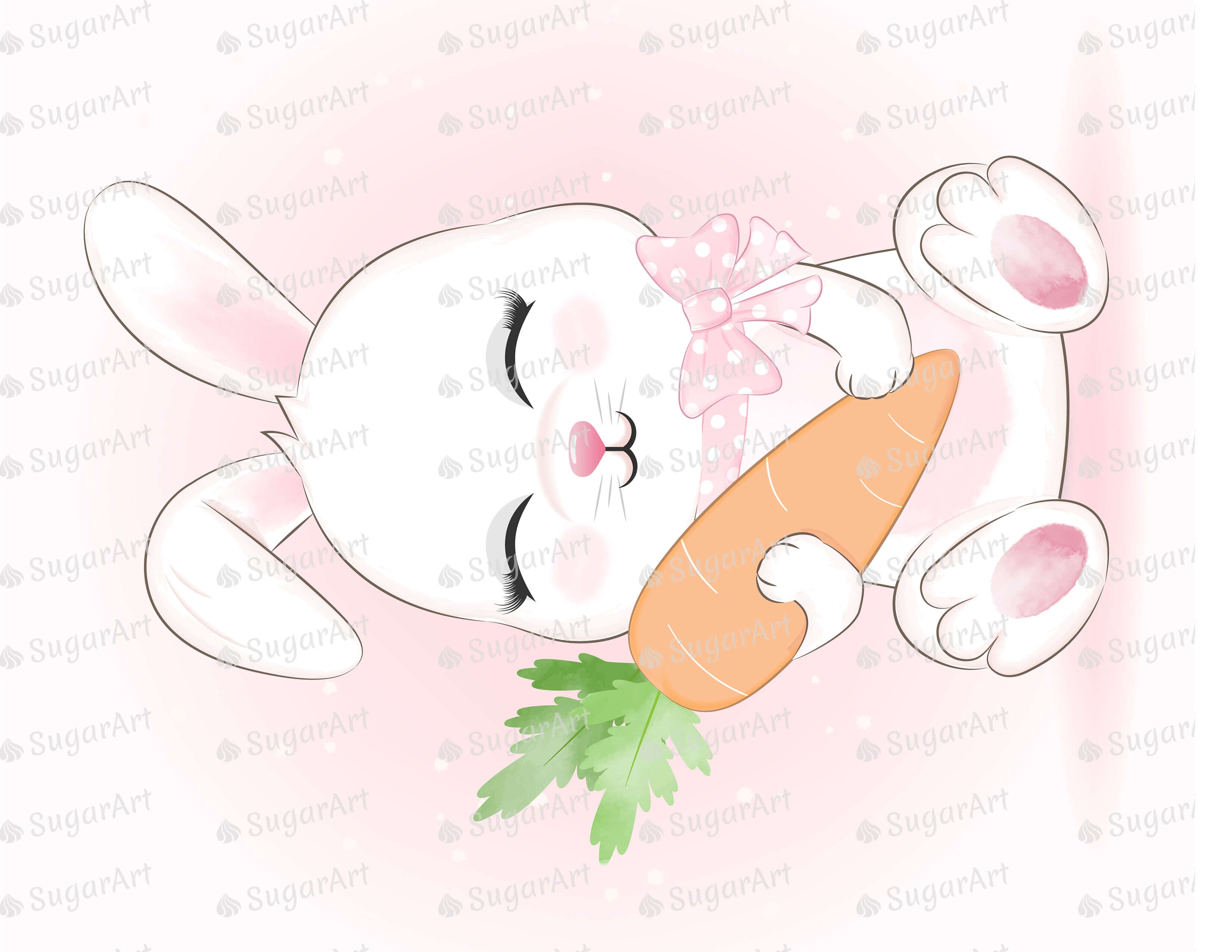 Cute Bunny with Carrot - Icing - ISA248.