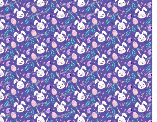 Cute Purple Easter Pattern - Icing - ISA250.