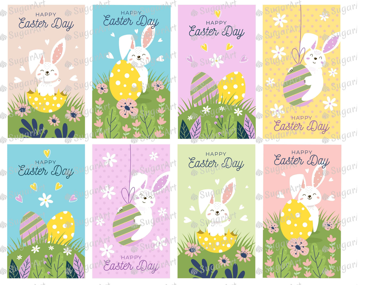 Set of Happy Easter Day Designs - Icing - ISA251.