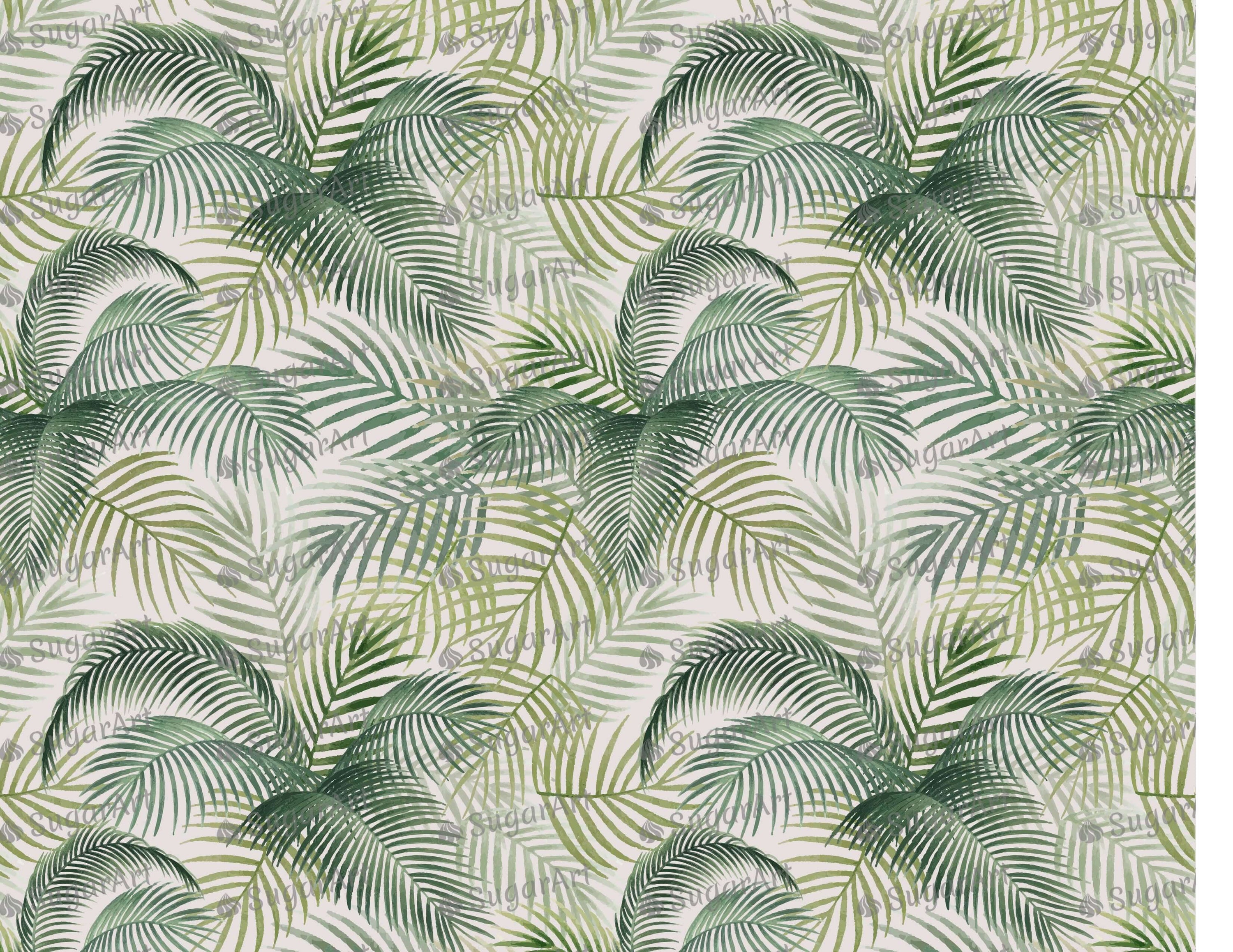 Palm Leaves Pattern - Icing - ISA252.