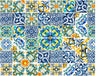 Watercolor Mediterranean Sicilian Tiles - Icing - ISA254.