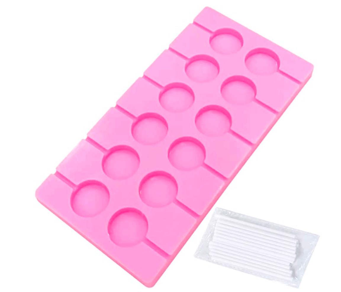 Medium Round Cavity Silicone Mold for Lollipops - 12 Cavity 1.35" (3.5cm) each - BSUPP023.