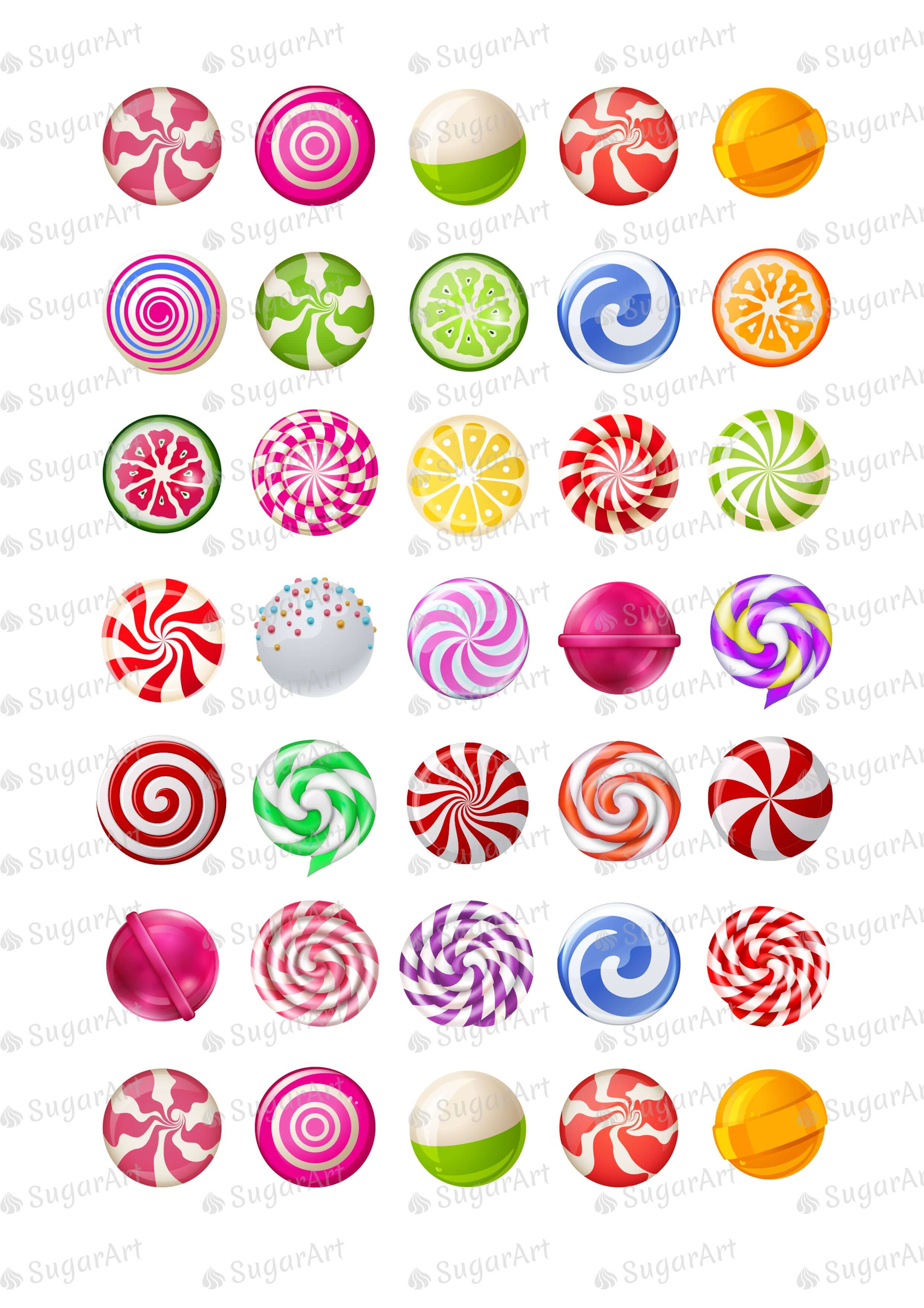 Lollipops Collection for charms - Round Stencil Mat - ESA115.